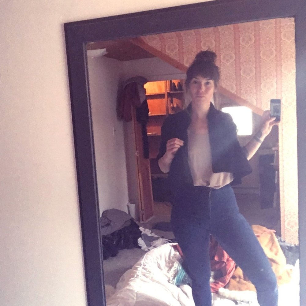 Orb Black crop wool sweater